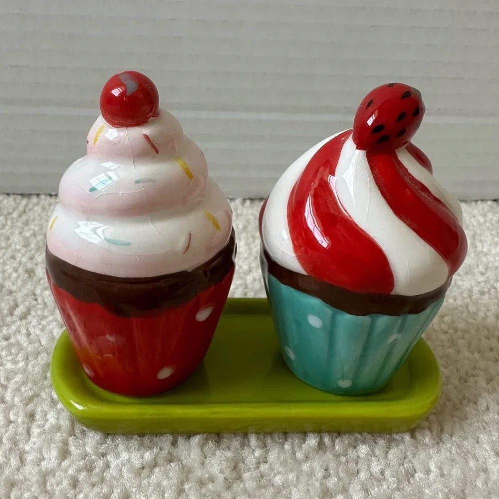 Petite Ceramic Cupcake Salt & Pepper Shakers - Pier 1 Imports